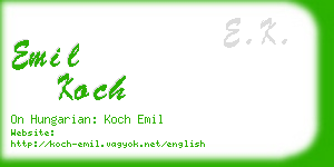 emil koch business card